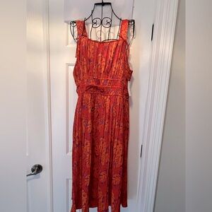 Nine West Orange/Purple Dress L NWT